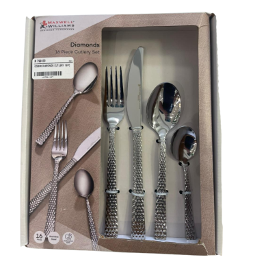 CC0030 DIAMONDS CUTLERY - 16 PIECE