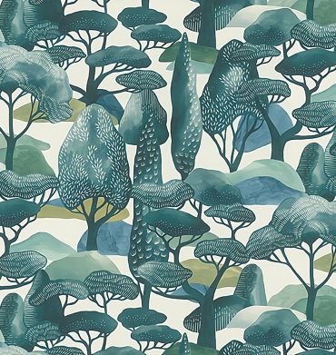 Silk House Wallpaper WRA084A Jamboree Azure