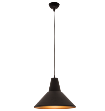 Bright Star PEN548 Metal Pendant Black and Gold Inner