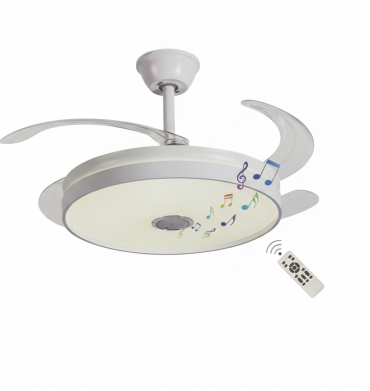 Hello Today FL2011 White Fan Light - Bluetooth Speaker