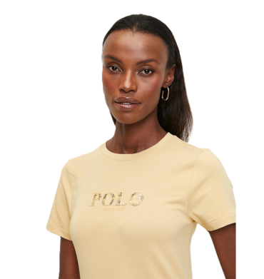 Polo Ash Short Sleev Logo Stone T/Shirt