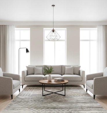 EUR - 26421A Doruk Light Grey / Cream -160X230