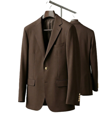 Daniel Italy Gold Button Blazer Brown