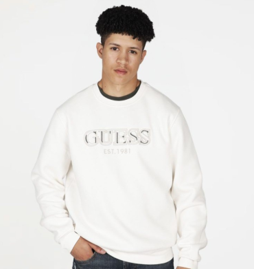 Guess Basic Sweat Shirt White - on sale