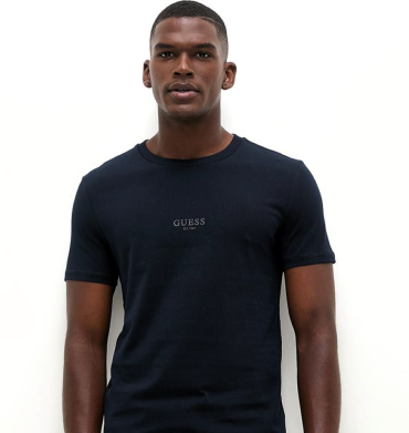 Guess Aidy Short Sleeve Navy T/Shirt - on sale