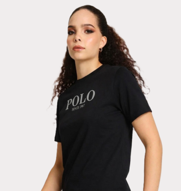 Polo Quinn Short Sleeve Embroidered T/Shirt Black