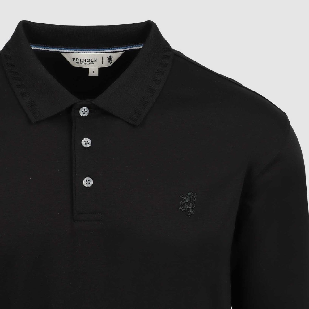 Pringle Donald Long Sleeve Golfer Black (1)
