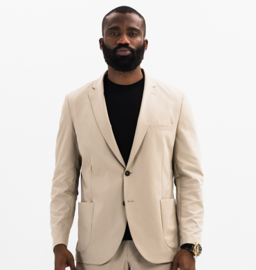 Men's Cream Semi Formal Jacket