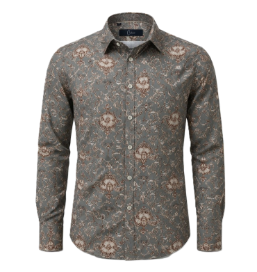 Carducci Sizzano Print Shirt Olive