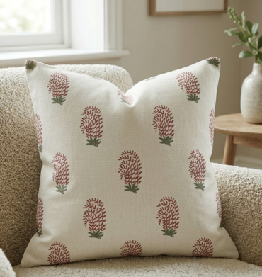 S/T WILLOW FLOWER RED - 140CM