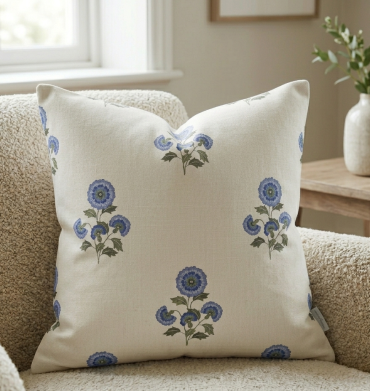 S/T POPPY FIELDS BLUE  - 140CM