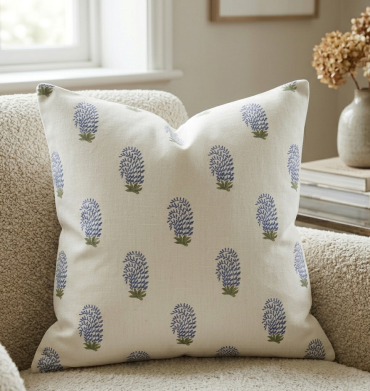 S/T WILLOW FLOWER BLUE -140CM