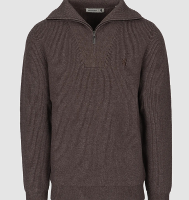 Pringle PR112105 Kyle 1/4 Sip Knitwear Brown
