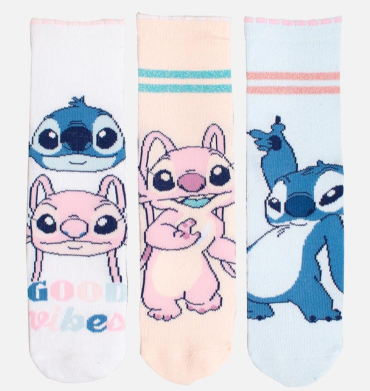 Character Group 3 Pack Socks Lilo And Stitch