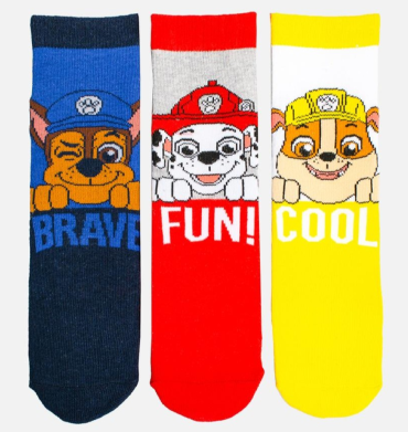 Character Group 3 Pack Socks Paw Patrol