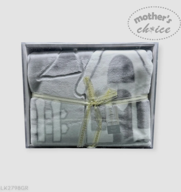 Mother's Choice Infant Blanket Grey/White