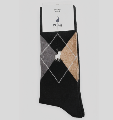 Polo Kem Cotton Ankle Socks Black