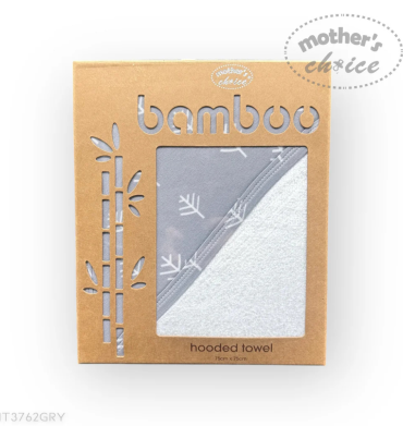 Mother's Choice Bamboo Hooded Towel Grey