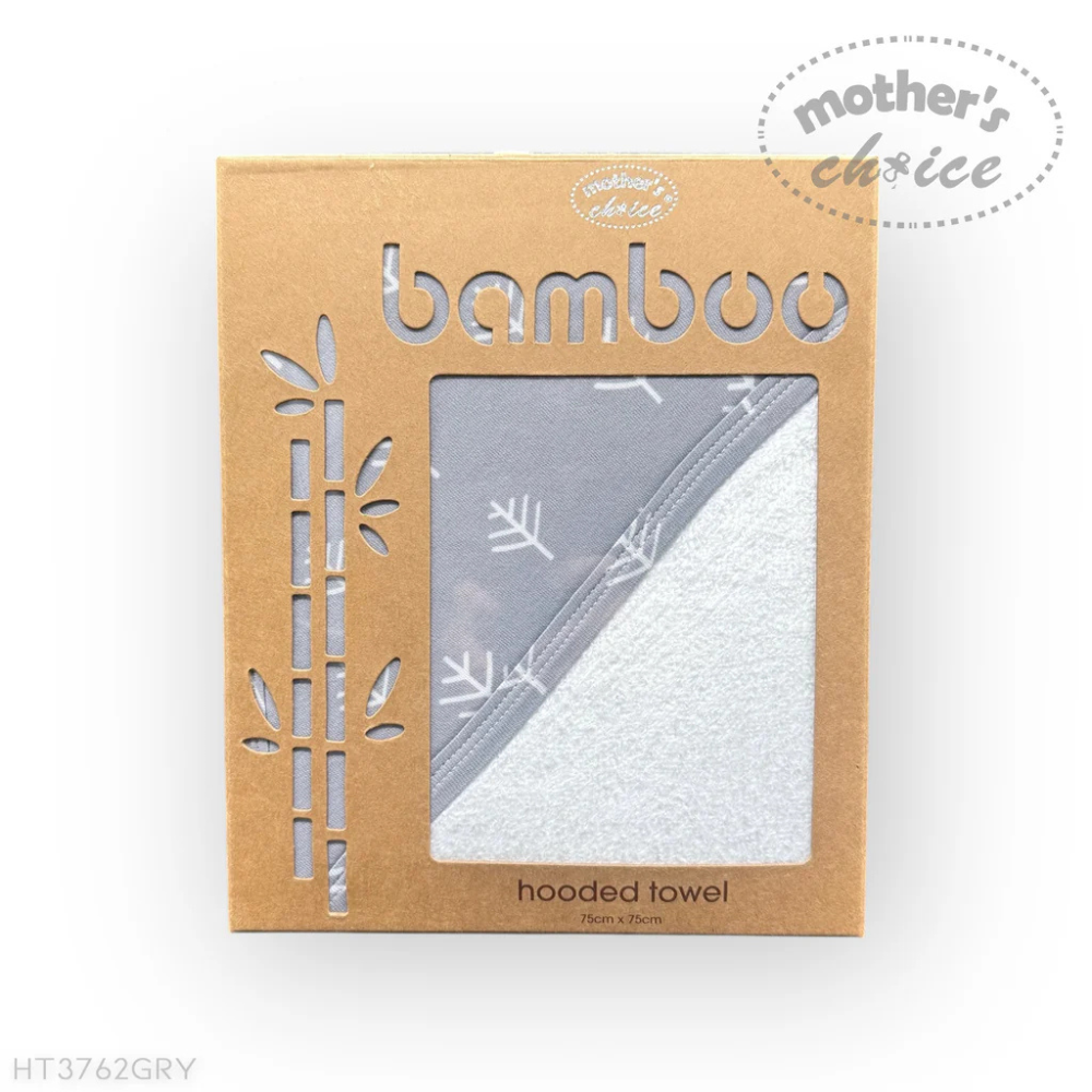 Mother's Choice Bamboo Hooded Towel Grey