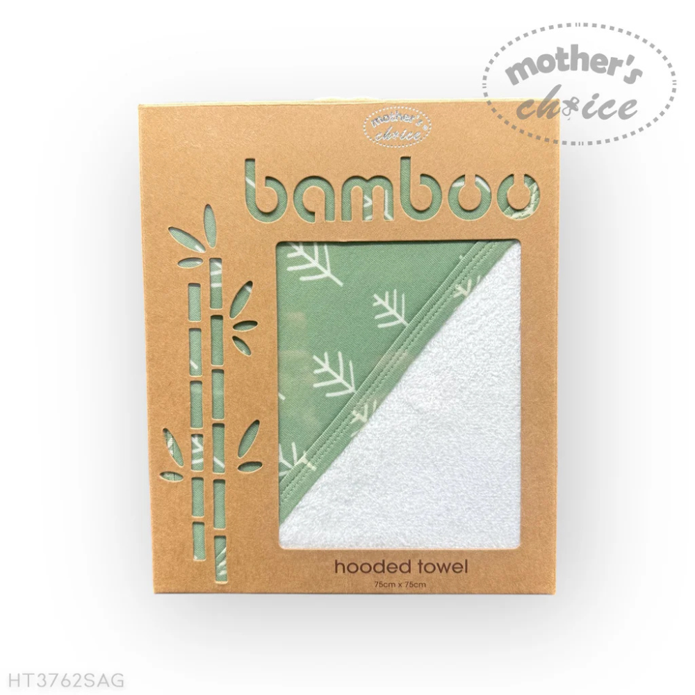 Mother's Choice Bamboo Hooded Towel Sage