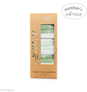 Mother's Choice Bamboo Face Cloth 3Pack