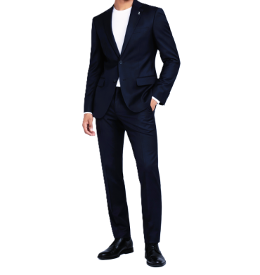 Polo Slim Fit Suit Black Navy