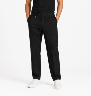 Polo Textured  Trouser Black