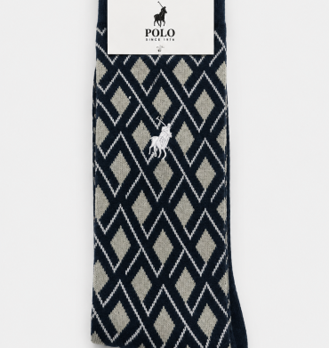 Polo Cotton Socks Check Navy
