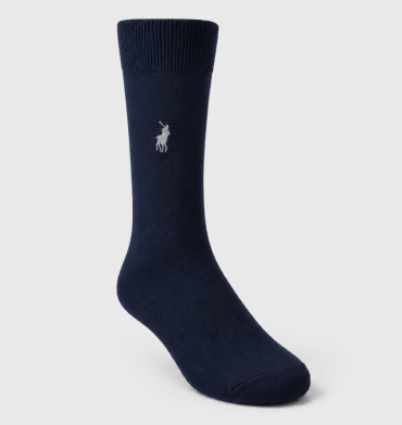 Polo Kem Mulberry Silk  Socks Navy