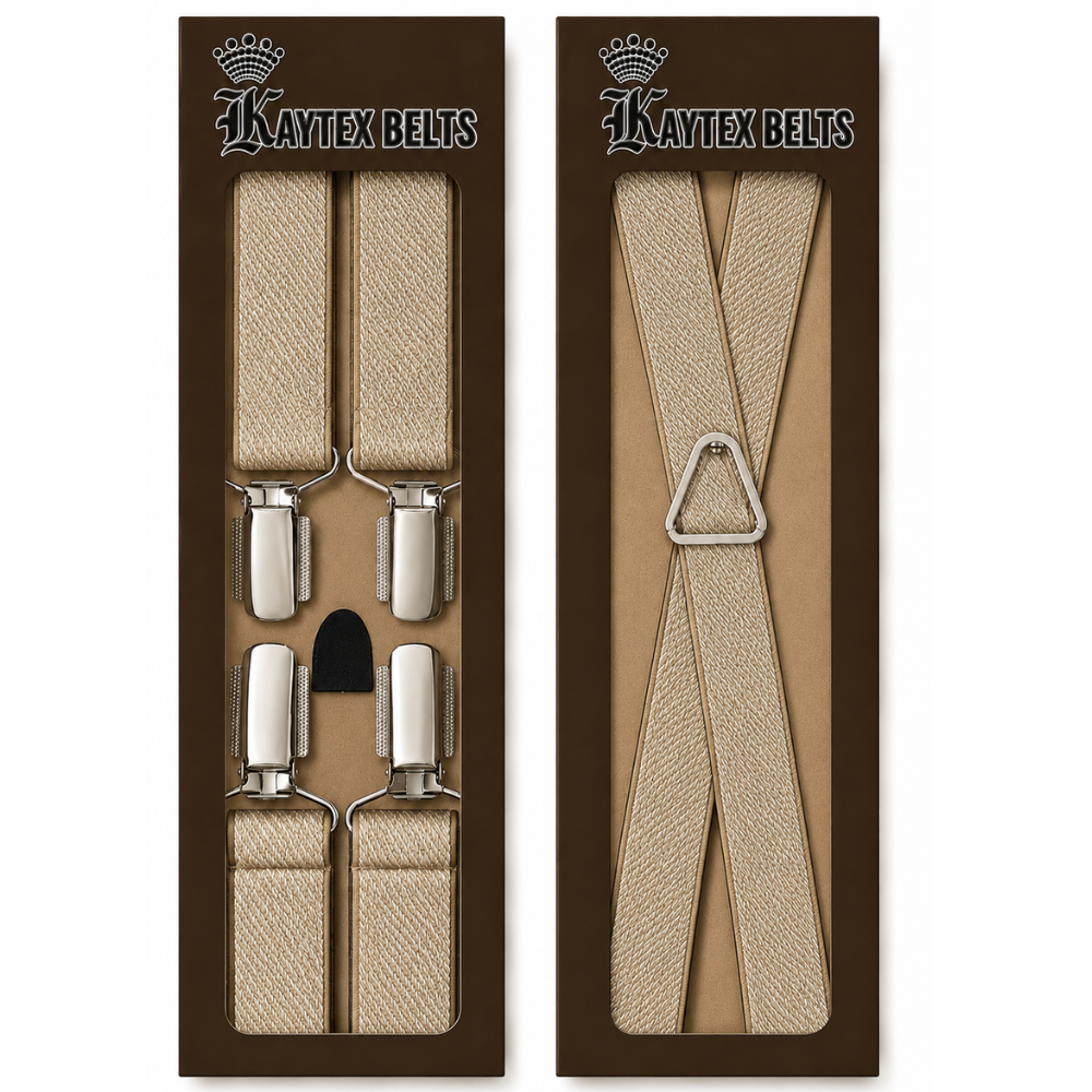 Kaytex Clip Broided Belt Beige