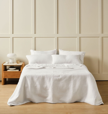 Linen House Marceau Coverlet Set White