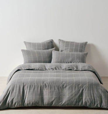 Linen House Atrium Duvet Cover Set Shadow