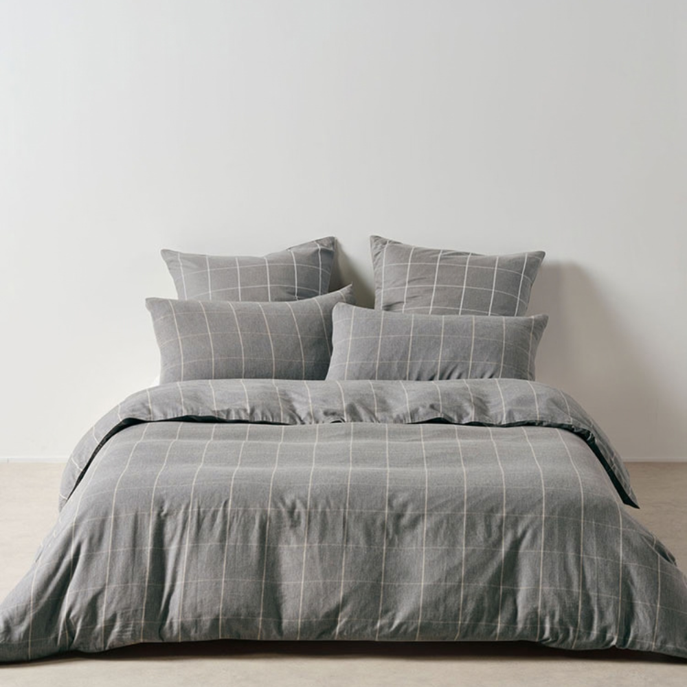 Linen House Atrium Duvet Cover Set Shadow