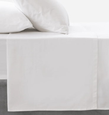 Cotton Co Twill Hotel Collection 100% Cotton White Flat Sheet