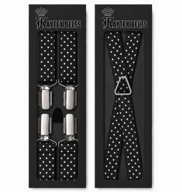 Kaytex 4 Clip Polka Belt Black