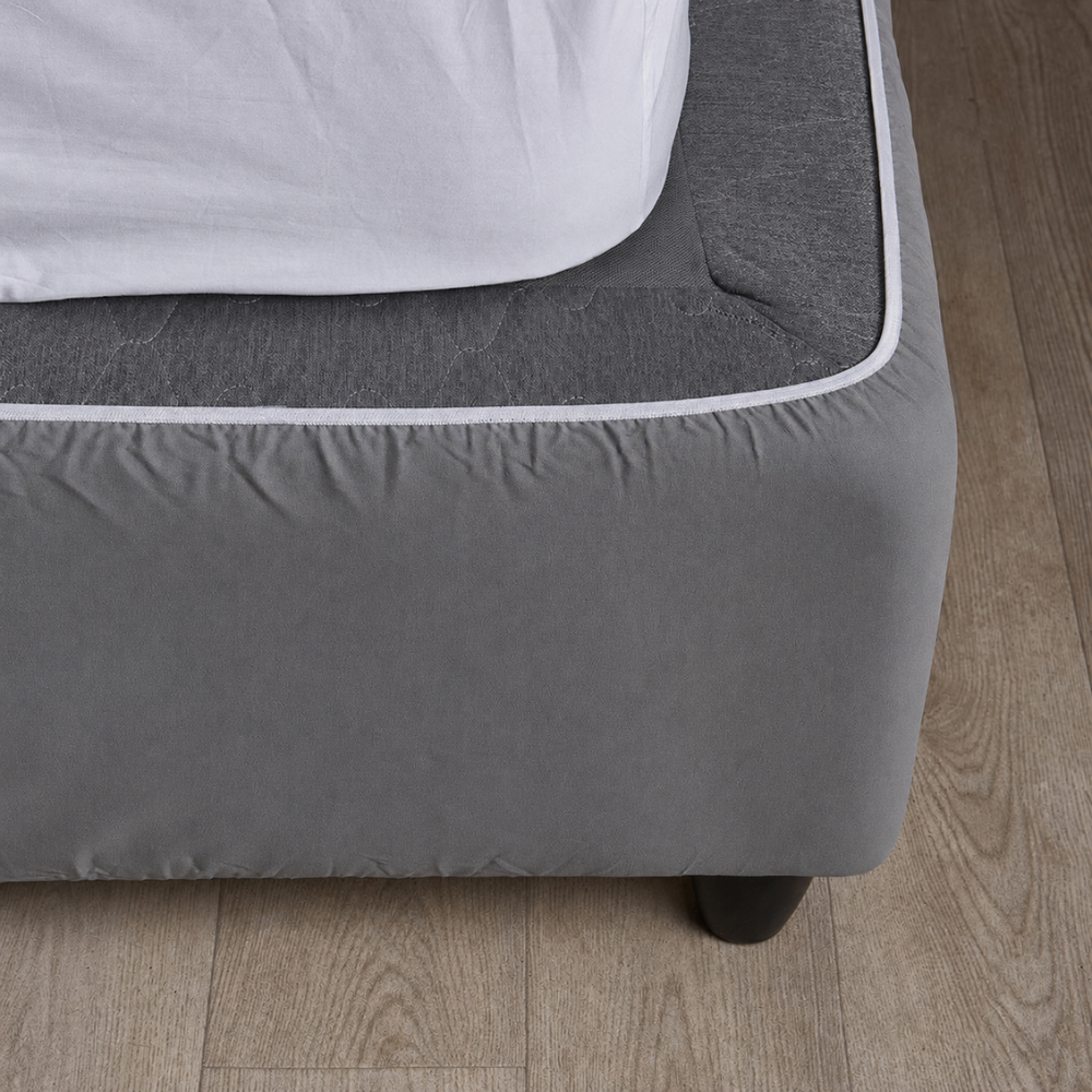 Espello Mock Suede Bed Base Wrap Grey