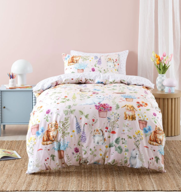 Linen House Woodland Duvet Cover Set Pink
