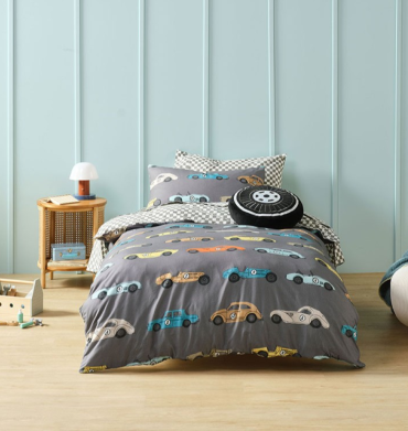 Linen House Racer Riot Duvet Cover Set Grey