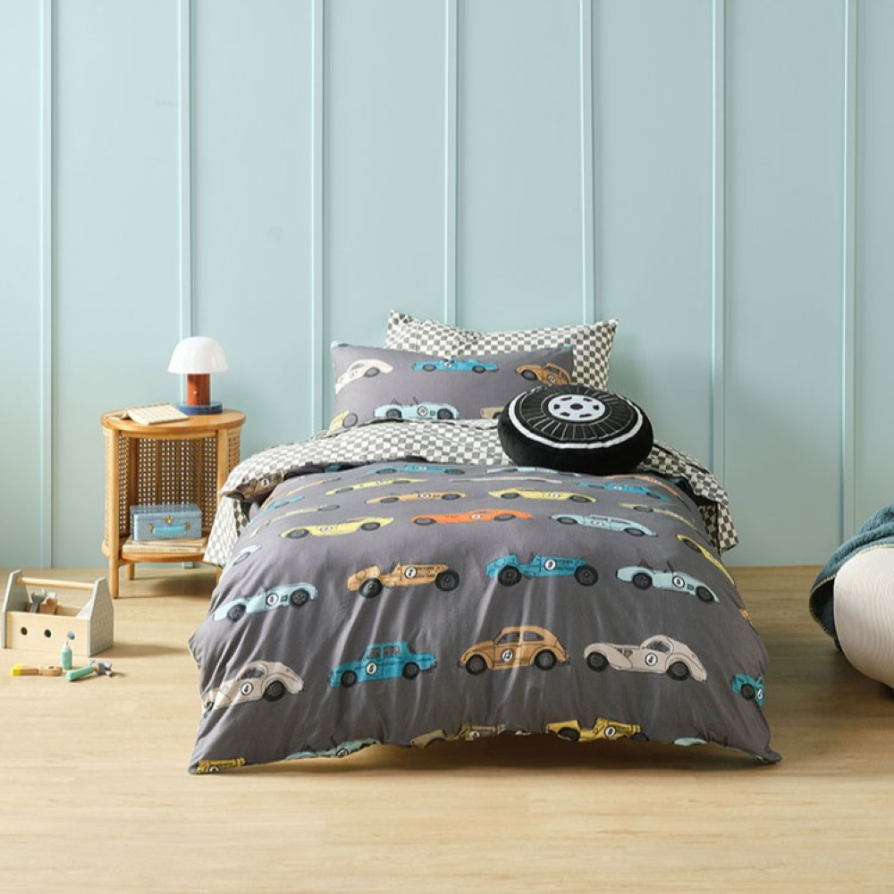Linen House Racer Riot Duvet Cover Set Grey