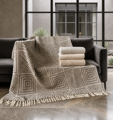 Simon Baker Aria Cotton Throws Assorted Colours