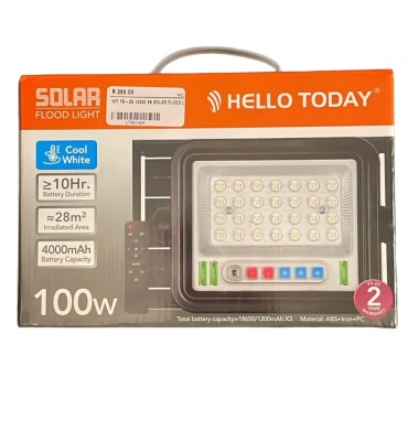 Hello Today Y-5-20 100W E6 SOLAR FLOOD LIGHT