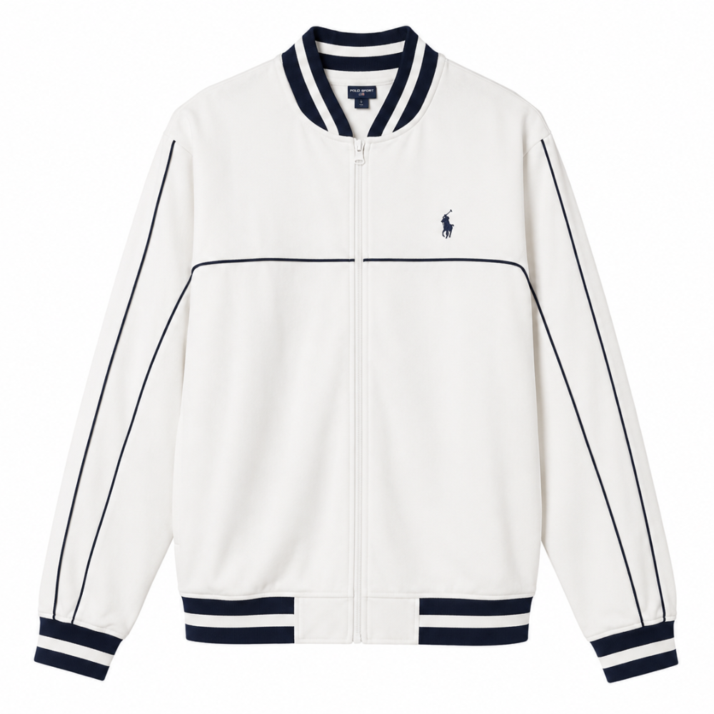 Polo Sport Long Sleeve Zip Top Off White
