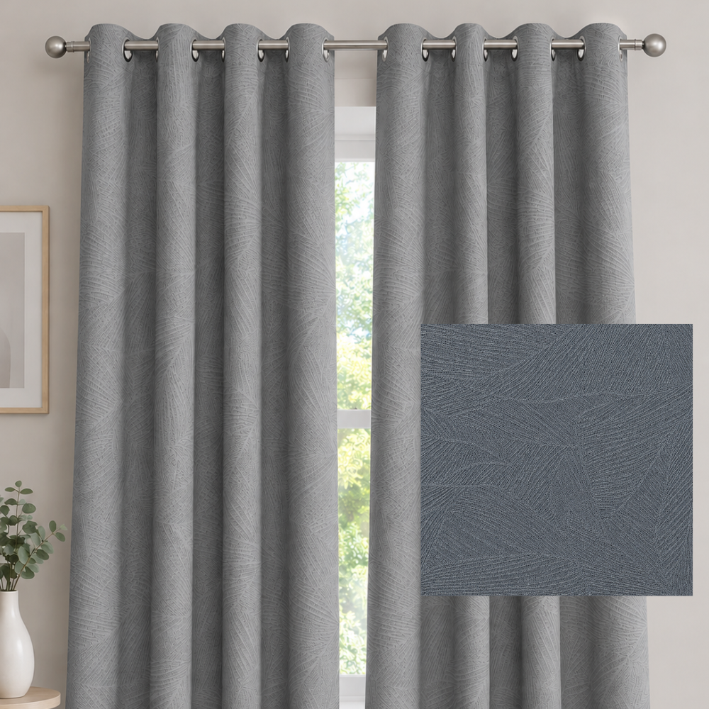 Vie De Luxe Standard Eyelet Curtain Granite 225X225