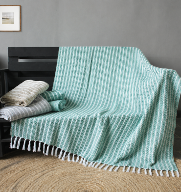 Simon Baker Joy Cotton Throw Duck-Egg