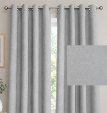 Vie De Luxe Extra Large  Eyelet Curtain Silver 225X250