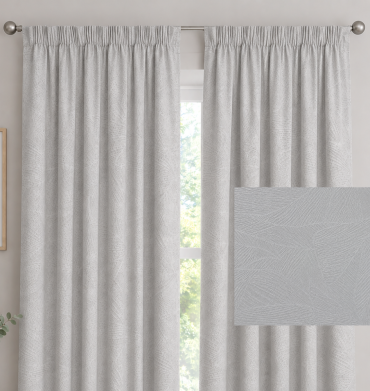 Vie De Luxe Lee Standard Taped Curtain Silver 225X218